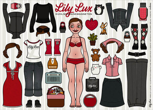 Iris Luckhaus: "Lily Lux K&uuml;hlschrankmagneten"