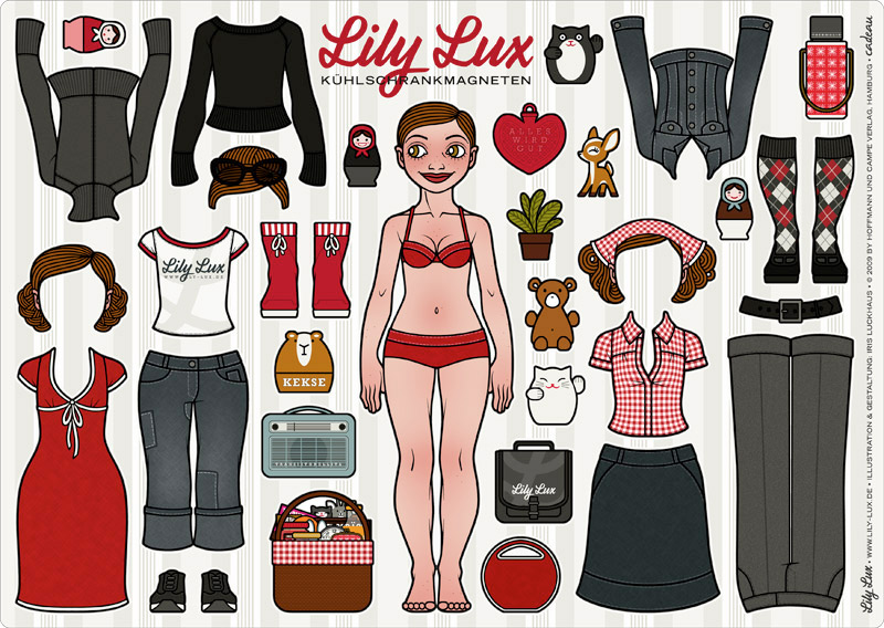 Iris Luckhaus: "Lily Lux K&uuml;hlschrankmagneten"