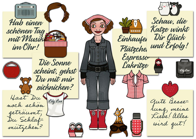 Iris Luckhaus: "Lily Lux K&uuml;hlschrankmagneten"