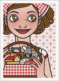 Lily Lux Passbild mit Picknickkorb