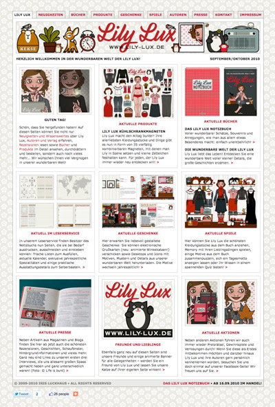 Startseite für Lily Lux Online